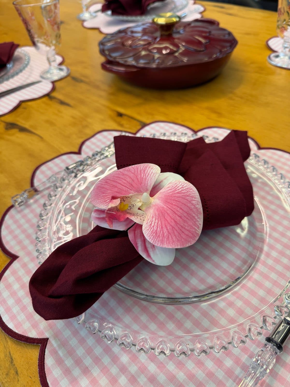 Porta Guardanapo - Orquídea Rosa
